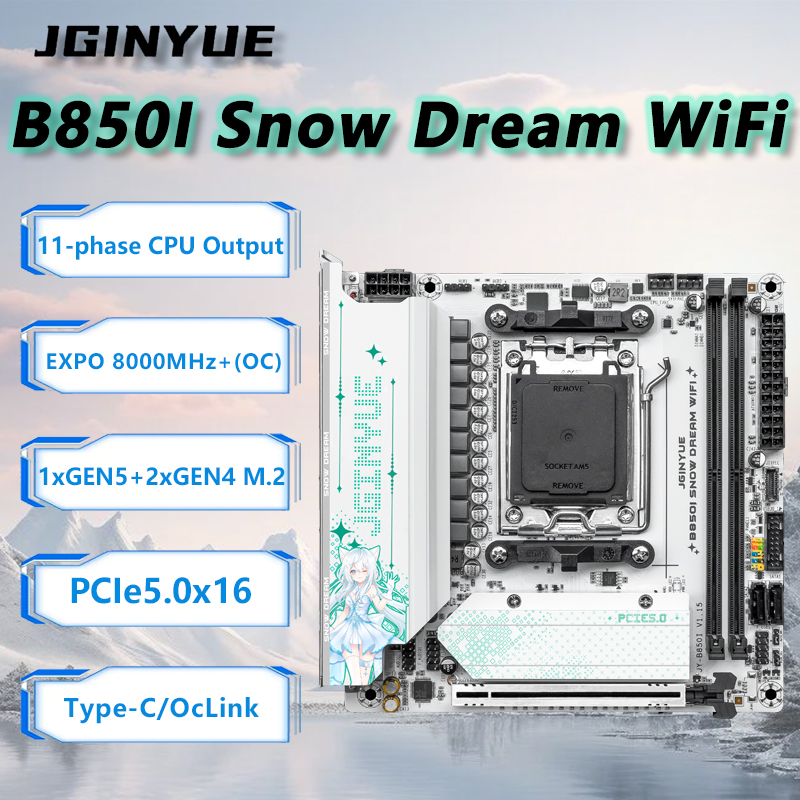 JGINYUE B850i Snow Dream WiFi  - Nas Motherboard 8 Sata Mini Itx incelemesi ve fiyatı
